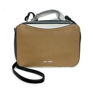 Nine West Nadette Mini Crossbody Dark Camel NWT
